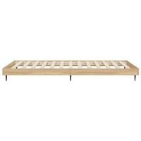 Bedframe bewerkt hout sonoma eikenkleurig 75x190 cm - thumbnail