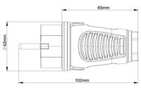PC Electric 0522-ss Stekker met randaarde Massief rubber Zwart IP54 - thumbnail