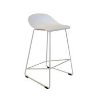 Livin24 Scandinavische Barkruk Ellen wit 66cm - thumbnail