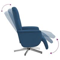 Fauteuil verstelbaar met voetensteun stof blauw - thumbnail