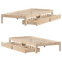 Bedframe met lades massief grenenhout 150x200 cm - thumbnail