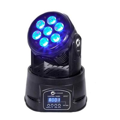 N-GEAR Light move wash light 7 Disco-spotlight Zwart