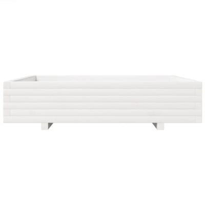 VidaXL Plantenbak 110x110x26,5 cm massief grenenhout wit VidaXL Plantenbak 110x110x26,5 cm massief grenenhout wit