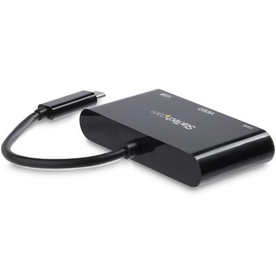 .com USB-C naar VGA multifunctionele adapter met Power Delivery en USB-A poort - USB Type-C naar VGA - USB C laptop reisadapter - Dockingstation - USB-C  Thunderbolt 3 - VGA