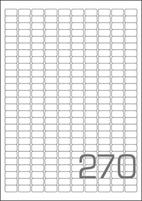 A4 etiketten 17,8 x 10 mm wit 100 vel Sorex