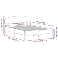 Bedframe zonder matras massief grenenhout 120x190 cm - thumbnail