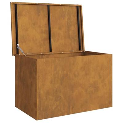 Buitenopslagdoos met opslag Bruin 80 x 50.5 x 50 cm Cortenstaal