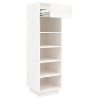 VidaXL Schoenenkast 30x34x105 cm massief grenenhout wit - thumbnail