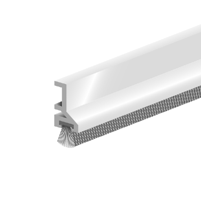 Ellen opbouw tochtprofiel - ATS - met borstel - 2300 mm - aluminium