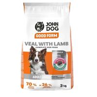 JOHN DOG Good Form Medium an large breeds Veal with lamb - droog hondenvoer - 3kg - thumbnail