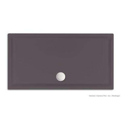 Douchebak Xenz Mariana | 120x90x4 cm | Incl.Afvoersifon-Chroom | Acryl | Rechthoekig | Antraciet mat