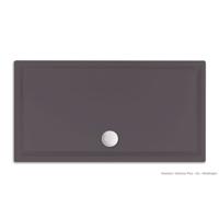 Douchebak Xenz Mariana | 120x90x4 cm | Incl.Afvoersifon-Chroom | Acryl | Rechthoekig | Antraciet mat - thumbnail