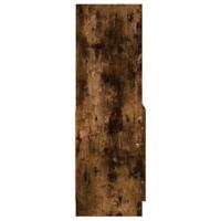 Hoge kast 92x33x100 cm bewerkt hout gerookt eikenkleurig - thumbnail