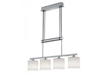 Trio HanglampGarda 4-lichts nikkel mat met wit - 305400401 - thumbnail