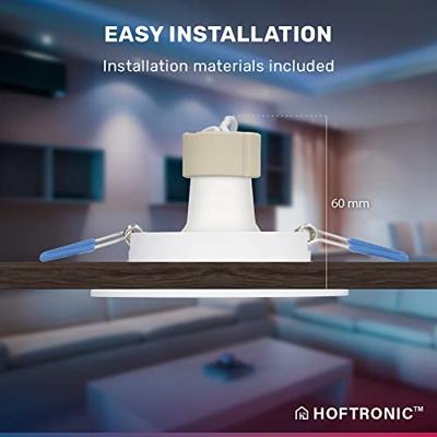 Set van 6 Pittsburg Smart inbouwspots - 5,5 Watt 345 Lumen - Wifi + Bluetooth - RGBWW - GU10 - Google Home, Amazon Alexa en Siri - IP20 voor binnen - Wit - Kantelbaar Set van 6 Pittsburg Smart inbouwspots - 5,5 Watt 345 Lumen - Wifi + Bluetooth - RGBWW - GU10 - Google Home, Amazon Alexa en Siri - IP20 voor binnen - Wit - Kantelbaar