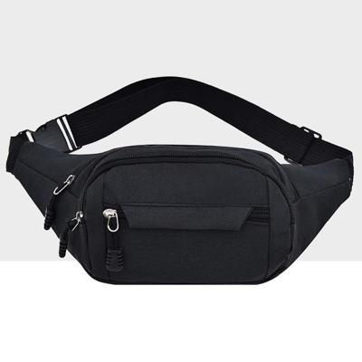 Pure kleur multi-functie zakken waterdichte borst tas taille Cross Body sport Bag (zwart)