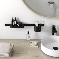 Hansgrohe WallStoris Bundelset Badkamer 50cm Mat Zwart - thumbnail
