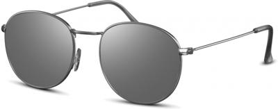 CWI zonnebril unisex rond zilver/grijs (CWI2141) CWI zonnebril unisex rond zilver/grijs (CWI2141)