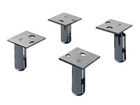 Rittal 2859.000 chassisaccessoires - accessoires (zilver, roestvrij staal, 350 kg, 4 stuks (S), TS 8, SE 8, PC, 3,6 kg) - thumbnail
