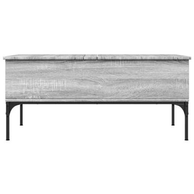 Salontafel 100x50x45 cm bewerkt hout en metaal grijs sonoma