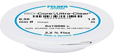 Felder ISO-Core Ultra-Clear Sn100Ni+ Soldeertin, loodvrij Spoel Sn99,25Cu0,7Ni0,05 0.5 mm Felder ISO-Core Ultra-Clear Sn100Ni+ Soldeertin, loodvrij Spoel Sn99,25Cu0,7Ni0,05 0.5 mm