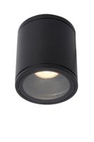 Lucide AVEN - Plafondspot Badkamer - Ø 9 cm - 1xGU10 - IP65 - Zwart - thumbnail