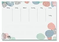 Sigel Rose Inspiration JS101 Bureau onderlegger Weekplanner Wit, Groen, Roze (b x h) 42 cm x 29.7 cm - thumbnail