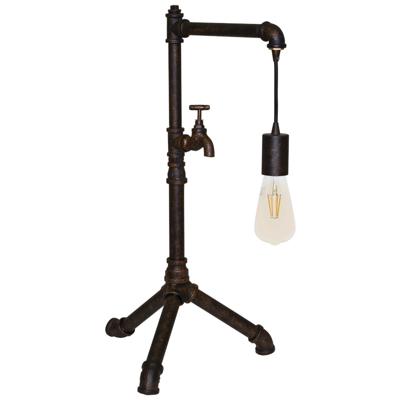 Tafellamp Amarcord E27 gasbuis fitwerk roestbruin industrieel