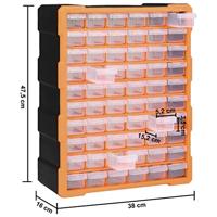 VidaXL Organiser met 60 lades 38x16x47,5 cm - thumbnail