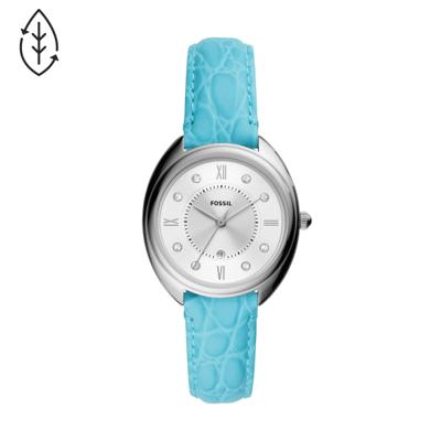 Horlogeband Fossil ES5094 Leder Blauw 16mm Horlogeband Fossil ES5094 Leder Blauw 16mm