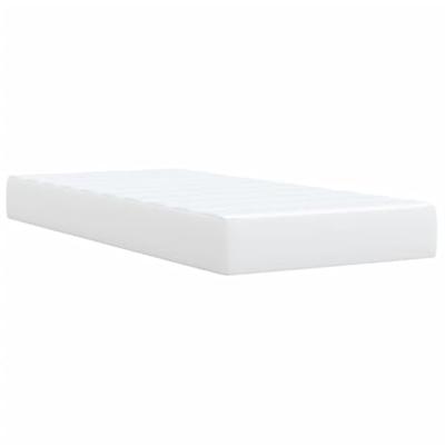 Boxspring met matras kunstleer wit 90x190 cm