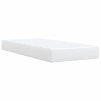 Boxspring met matras kunstleer wit 90x190 cm - thumbnail
