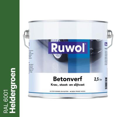 Ruwol Betonverf Heldergroen (RAL 6001) 2,5 liter