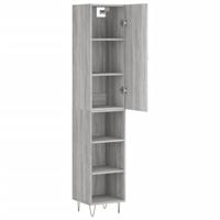Hoge kast 34,5x34x180 cm bewerkt hout grijs sonoma eikenkleurig - thumbnail