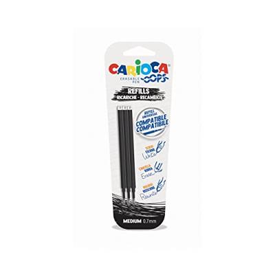 Carioca Oops navulling, medium, zwart, blister van 3 stuks