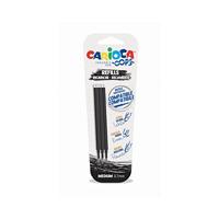 Carioca Oops navulling, medium, zwart, blister van 3 stuks - thumbnail