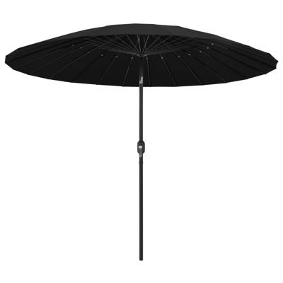 Parasol met aluminium paal 270 cm zwart Parasol met aluminium paal 270 cm zwart