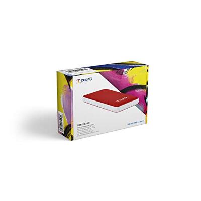 Externe Doos TooQ TQE-2528R 2,5" SATA USB 3.1 Rood