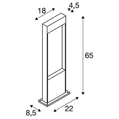 SLV 1002956 FLATT 65 Staande buitenlamp 9.7 W Antraciet