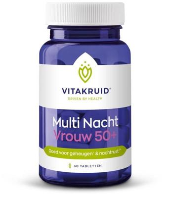 Vitakruid Multi Nacht Vrouw 50+ 100% Vegan Tabletten Vitakruid Multi Nacht Vrouw 50+ 100% Vegan Tabletten