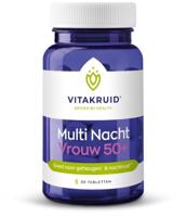 Vitakruid Multi Nacht Vrouw 50+ 100% Vegan Tabletten - thumbnail