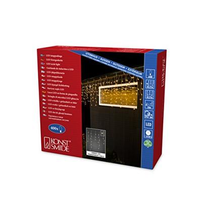Konstsmide Lichtgordijn ijsregen Buiten 24 V Energielabel: E (A - G) 400 LED Barnsteen