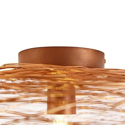 QAZQA Design plafondlamp koper ovaal - Sarella QAZQA Design plafondlamp koper ovaal - Sarella