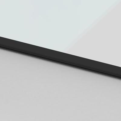 VidaXL Schuifdeur 90x205 cm gehard glas en aluminium zwart - thumbnail