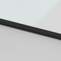 Schuifdeur met beslagset 90x205 cm gehard glas zwart - thumbnail