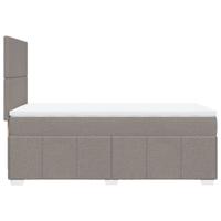 Boxspring met matras stof taupe 90x200 cm - thumbnail