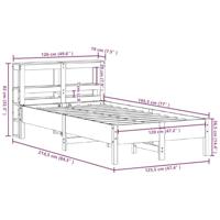 Bedframe zonder matras massief grenenhout 120x190 cm - thumbnail