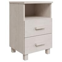 Nachtkastjes HAMAR 2 st 40x35x62 cm massief grenenhout wit - thumbnail