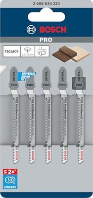 Bosch Accessoires Decoupeerzaagblad T 101 AOF Clean for Hard Wood 5st - 2608634233 - thumbnail