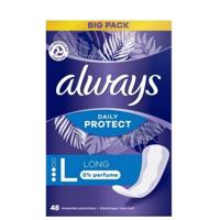 Always Always Daily Protect Inlegkruisjes Long 0% Perfume 48 stuks - thumbnail